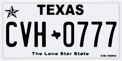 TX license plate CVH0777