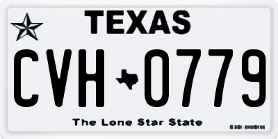 TX license plate CVH0779