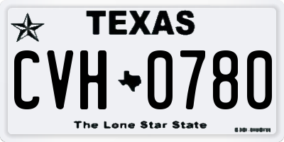 TX license plate CVH0780