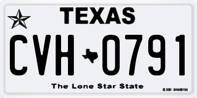 TX license plate CVH0791
