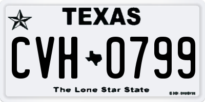 TX license plate CVH0799