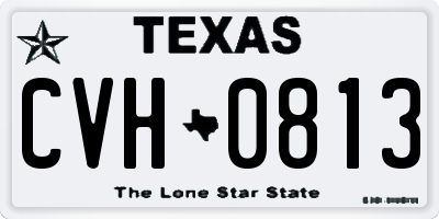 TX license plate CVH0813