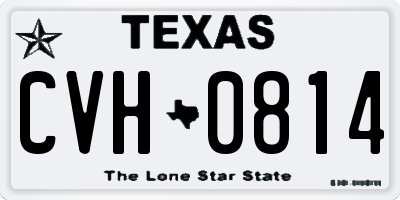 TX license plate CVH0814