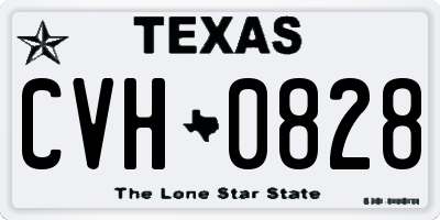 TX license plate CVH0828