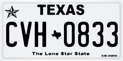 TX license plate CVH0833