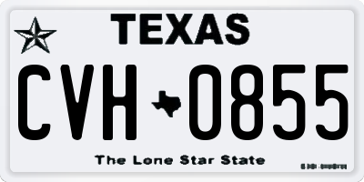 TX license plate CVH0855