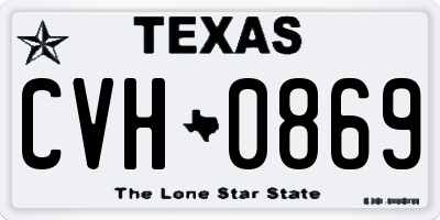 TX license plate CVH0869