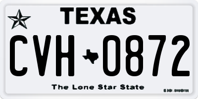 TX license plate CVH0872