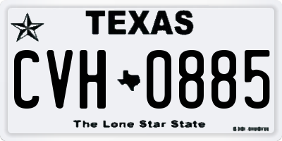 TX license plate CVH0885