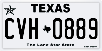 TX license plate CVH0889