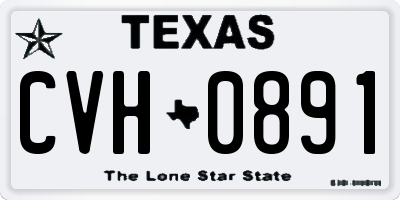 TX license plate CVH0891