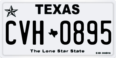 TX license plate CVH0895