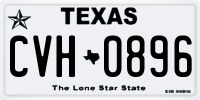 TX license plate CVH0896