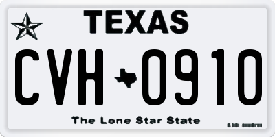 TX license plate CVH0910