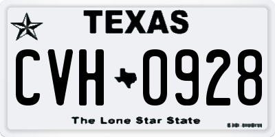 TX license plate CVH0928