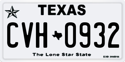TX license plate CVH0932