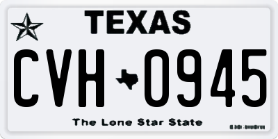 TX license plate CVH0945