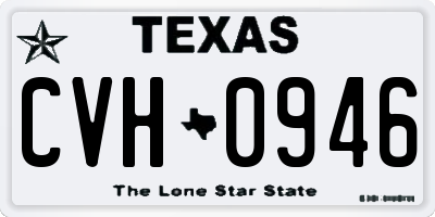 TX license plate CVH0946
