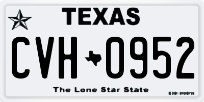 TX license plate CVH0952