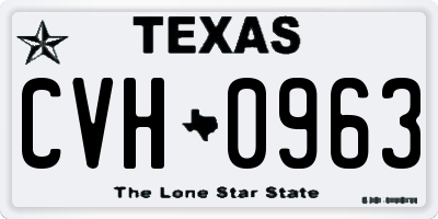 TX license plate CVH0963