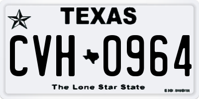 TX license plate CVH0964
