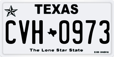 TX license plate CVH0973