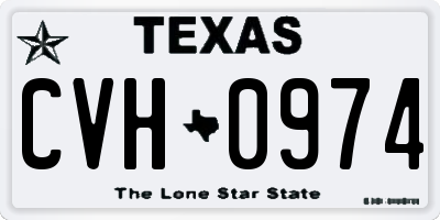 TX license plate CVH0974