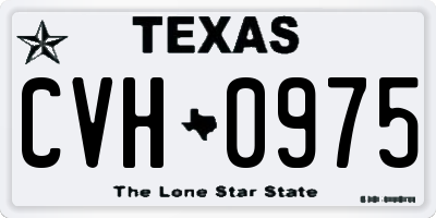 TX license plate CVH0975
