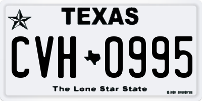 TX license plate CVH0995
