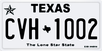 TX license plate CVH1002