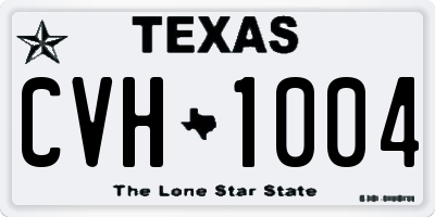 TX license plate CVH1004