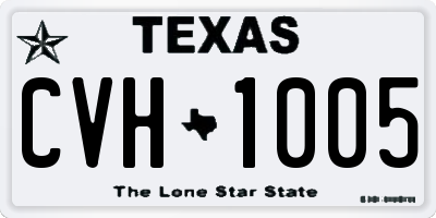 TX license plate CVH1005