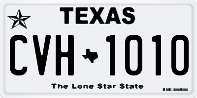 TX license plate CVH1010