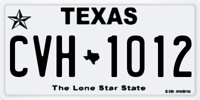 TX license plate CVH1012