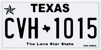TX license plate CVH1015