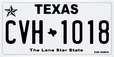TX license plate CVH1018