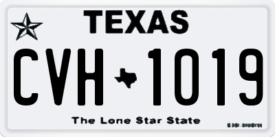 TX license plate CVH1019