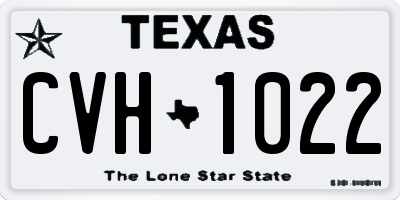 TX license plate CVH1022