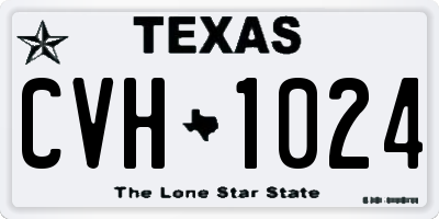 TX license plate CVH1024