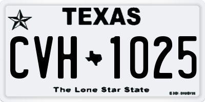 TX license plate CVH1025