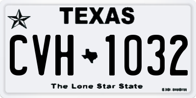 TX license plate CVH1032