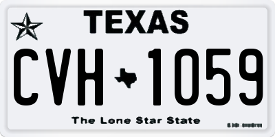 TX license plate CVH1059