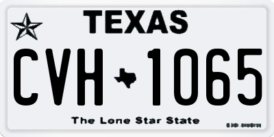 TX license plate CVH1065