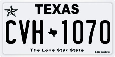 TX license plate CVH1070