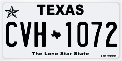 TX license plate CVH1072