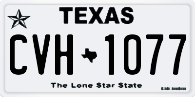 TX license plate CVH1077