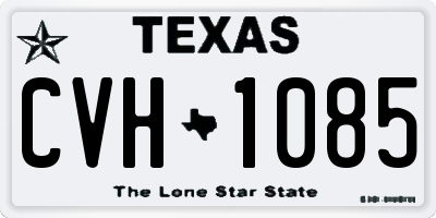 TX license plate CVH1085