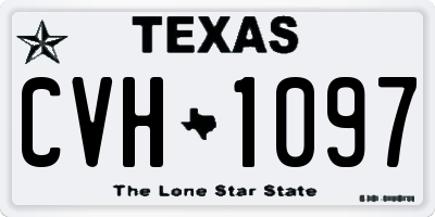 TX license plate CVH1097