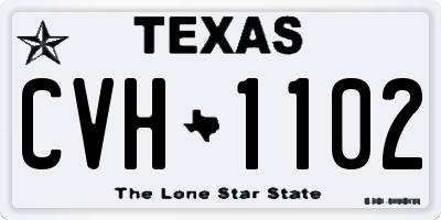 TX license plate CVH1102