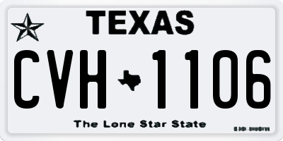 TX license plate CVH1106
